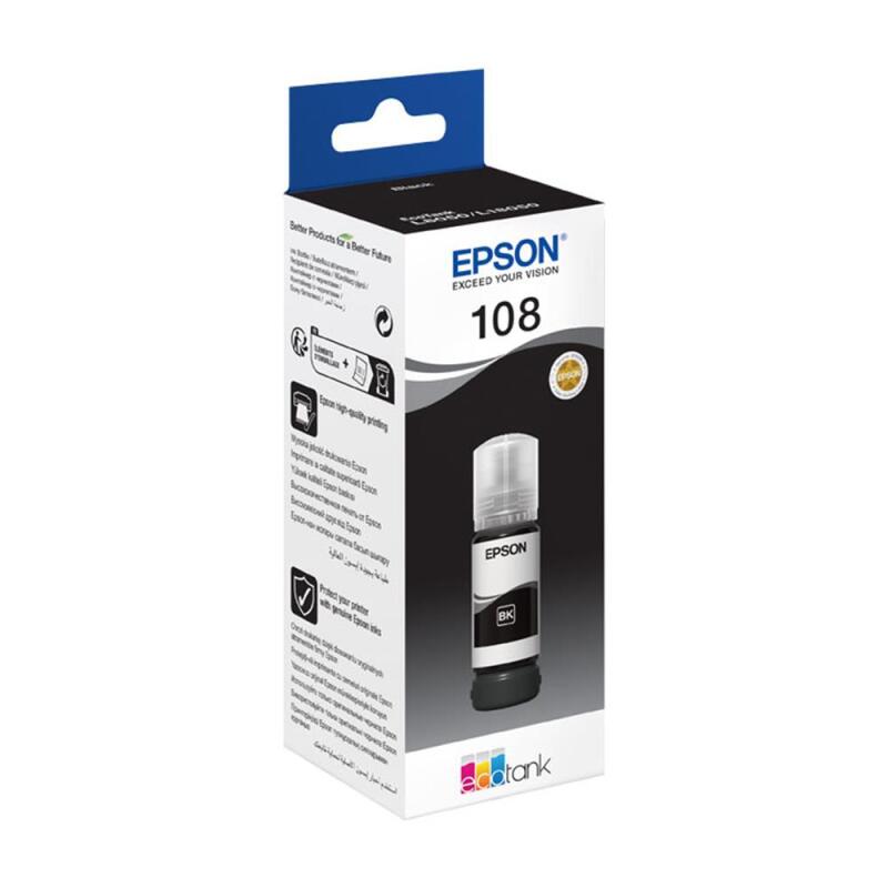 EPSON C13T09C14A (108) SİYAH MÜREKKEP KARTUŞ 70ML L18050