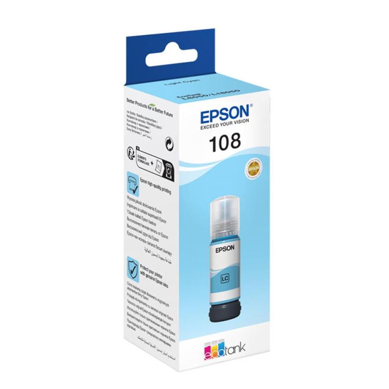 Epson T09C5 108 Light Cyan Açık Mavi Şişe Mürekkep T09C54 L18050/L8050
