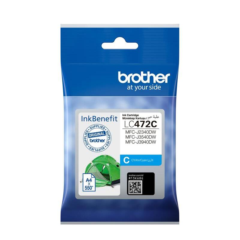 Brother LC472C Cyan Mavi 550 Sayfa Kartuş MFC-J2340/J3540/J3940