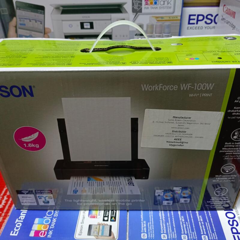 Epson WF-100W Taşınabilir Şarjlı Renkli Airprint Yazıcı C11CE05403