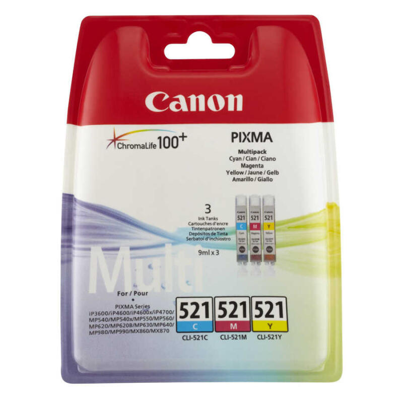 Canon Clı-521-2934B010 Renkli Orijinal Kartuş Avantaj Paketi
