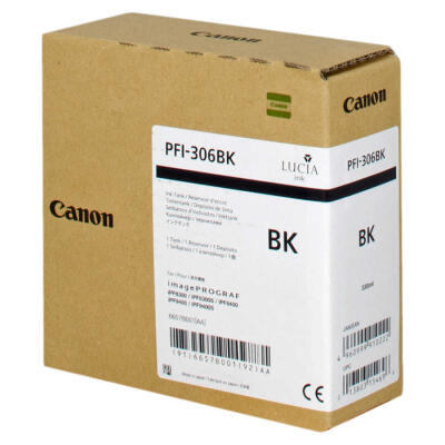 Canon Pfı-306Bk-6657B001 Siyah Orijinal Kartuş