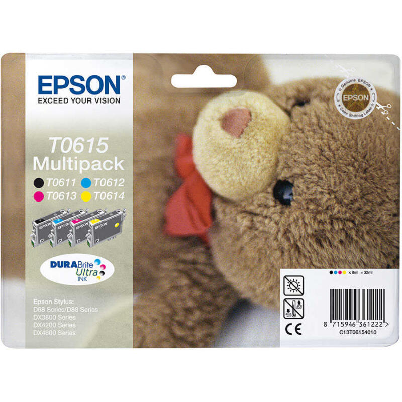 Epson T0615-C13T06154020 Orijinal Kartuş Avantaj Paketi DX3800