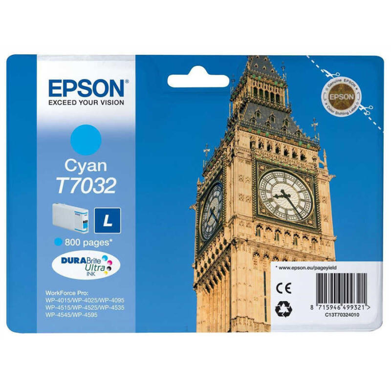 Epson T7032-C13T70324010 Mavi Orijinal Kartuş