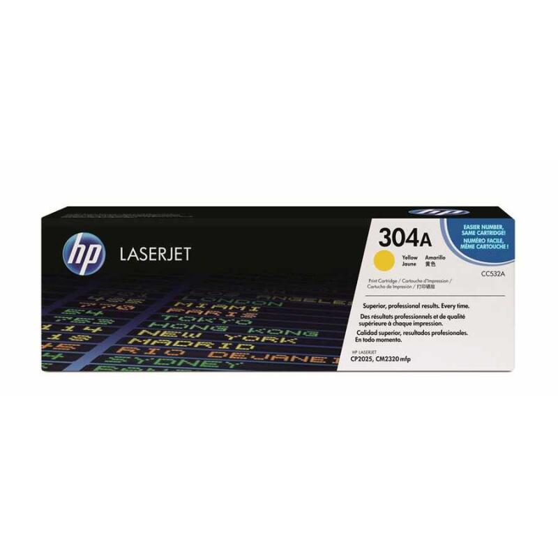 Hp 304A-Cc532A Sarı Orijinal Toner