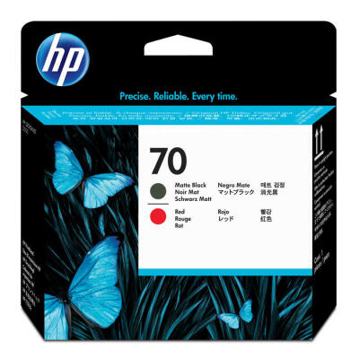 Hp 70-C9409A Orijinal Mat Siyah Ve Kırmızı Baskı Kafası