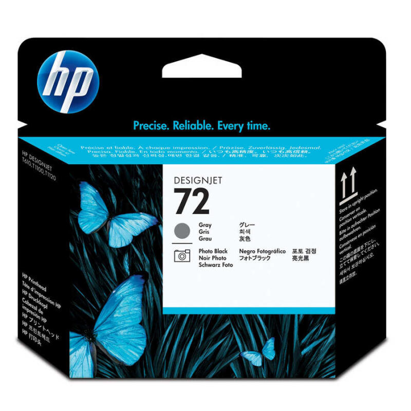 Hp 72-C9380A Orijinal Gri Ve Foto Siyah Baskı Kafası T790