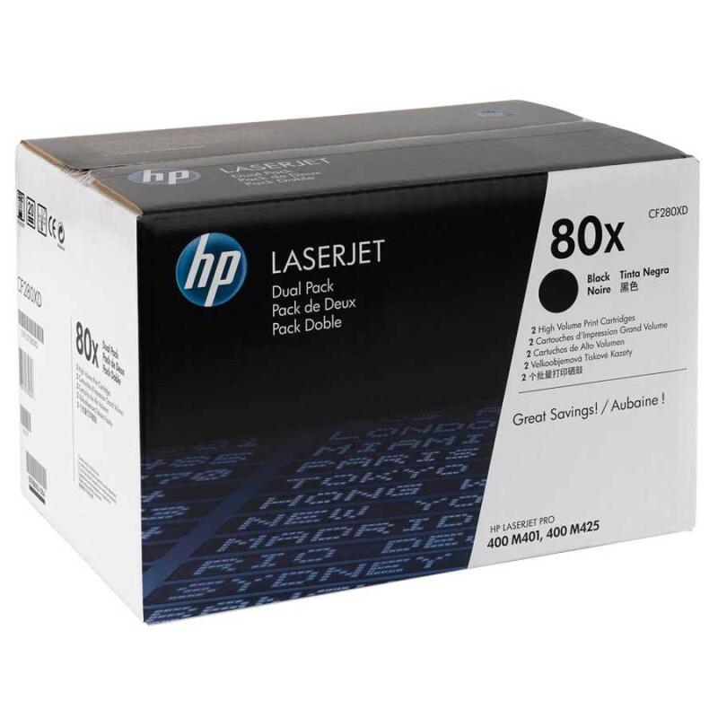 Hp 80X-Cf280Xd Orijinal Toner Yüksek Kapasite İkili Paket