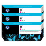 Hp 91-C9484A Kırmızı Orijinal Kartuş 3Lü Paket
