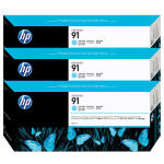 Hp 91-C9486A Açık Mavi Orijinal Kartuş 3Lü Paket