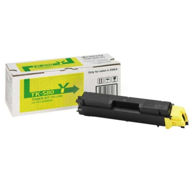 Kyocera Tk-580-1T02Ktanl0 Sarı Orijinal Toner
