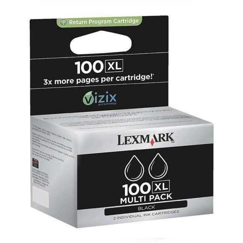 Lexmark 100Xl-14N0848 Siyah Orjinal Kartuş Yüksek Kapasiteli 2Li