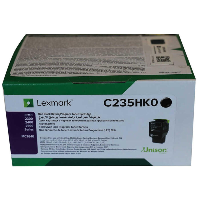 Lexmark C2425-C235Hk0 Siyah Orijinal Toner Yüksek Kapasiteli