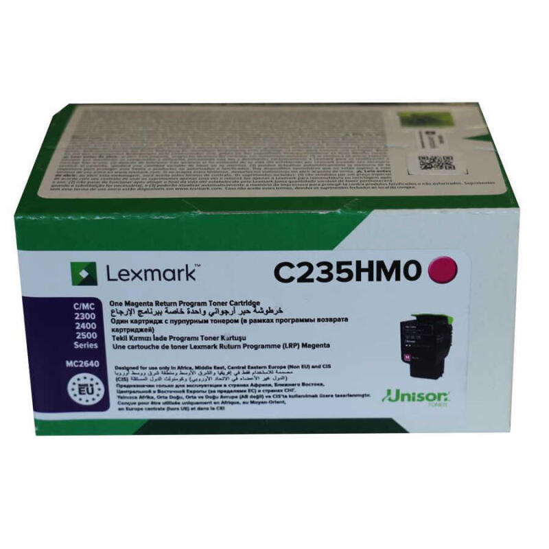 Lexmark C2425-C235Hm0 Kırmızı Orijinal Toner Yüksek Kapasiteli