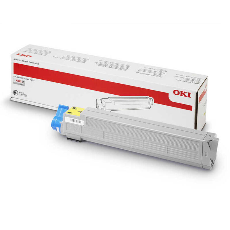 Oki C9655-43837133 Sarı Orijinal Toner