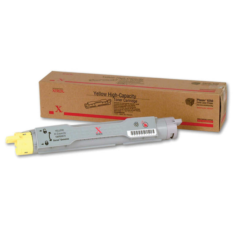 Xerox Phaser 6250-106R00674 Sarı Orijinal Toner Yüksek Kapasiteli